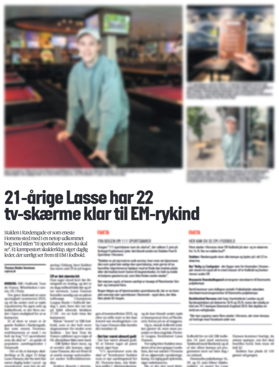 Horsens Folkeblad - lokal bar med i bogen
